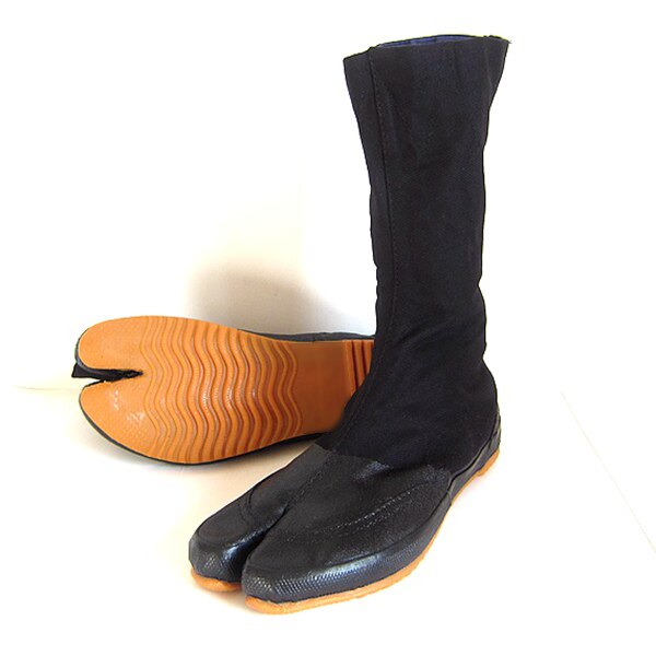 日本原單正版分趾鞋地下足袋忍者鞋防水勞保高筒帆布膠鞋ttl12