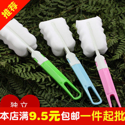 Multifunctional lengthened folding sponge cup brushed sanitary cleaning brush with simple and durable cup cleaning brush