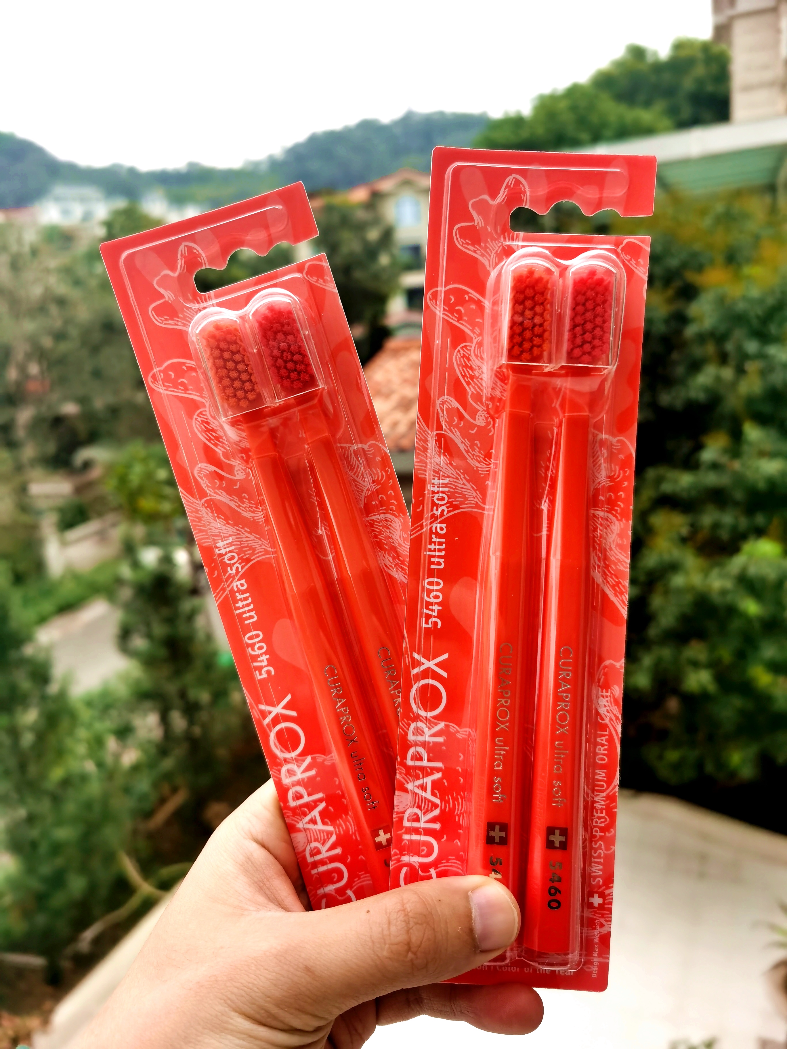 CURAPROX Swiss couple toothbrush coral red 2020 new 5460 wedding gift original imported adult