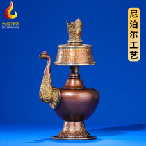 Tibetan ethnic products brass carved Baba pots Nepalese tantric Buddhist utensils household Buddhist utensils and worship ornaments