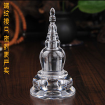 Cristal acrylique Cristal Bouddha Tower Pendulum home office décoration intérieure artisanat Bodhi pagoda élevé 11cm