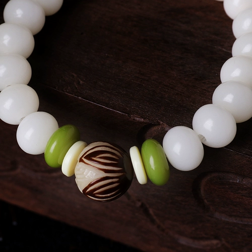 Четки из круглых бусин, ювелирное украшение, белые четки бодхи, браслет