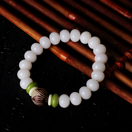 Четки из круглых бусин, ювелирное украшение, белые четки бодхи, браслет
