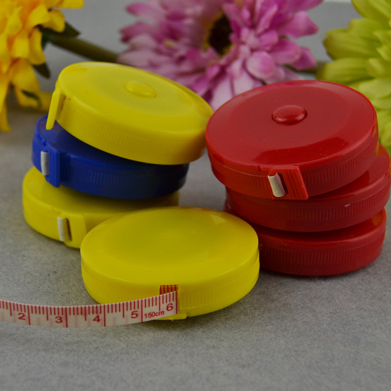 Soft leather ruler measuring clothes ruler automatic telescopic meter ruler tailor ruler 1 5m small tape measure DIY handmade standing tool