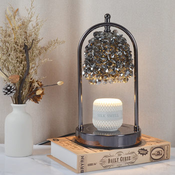 Luxurious Crystal Aromatherapy Wax Melting Lamp, Timed Candle Melting Lamp, Bedroom Atmosphere, Fireless Wax Melting Diffuser, Wedding and Birthday Gift