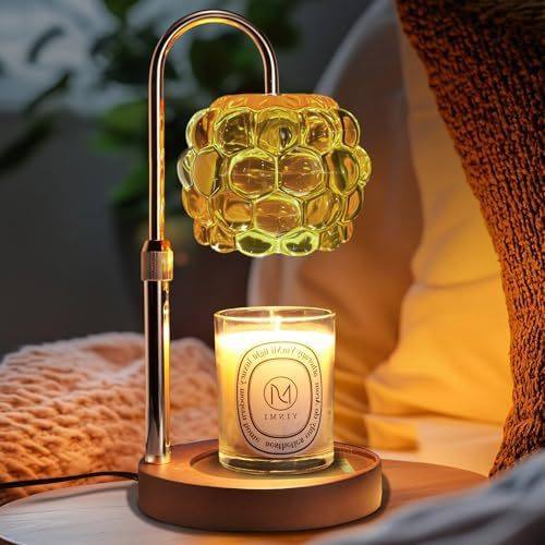 [Shuoguo]Solid Wood Timed Wax Melting Lamp, Adjustable Height, Flameless Aromatherapy Lamp, Bedroom Candle Melting Lamp, Practical Birthday Gift