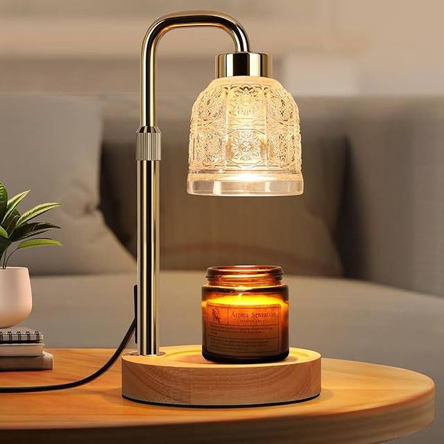 Simple and High-End Flameless Aromatherapy Lamp, Adjustable Height Wax Melting Lamp, Bedroom Candle Melting Lamp, Ambiance Decoration, Wedding and Birthday Gift
