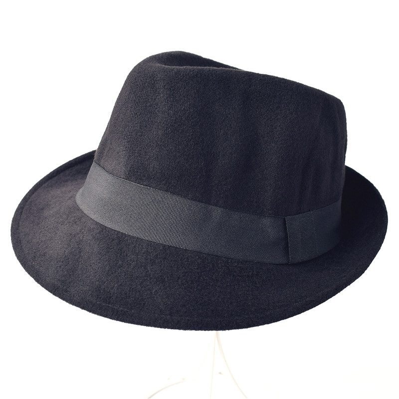 65868 autumn lady Korean version Han version retro black fur hat small eaves curbside casual 100 lap pure color courtesy hat 918