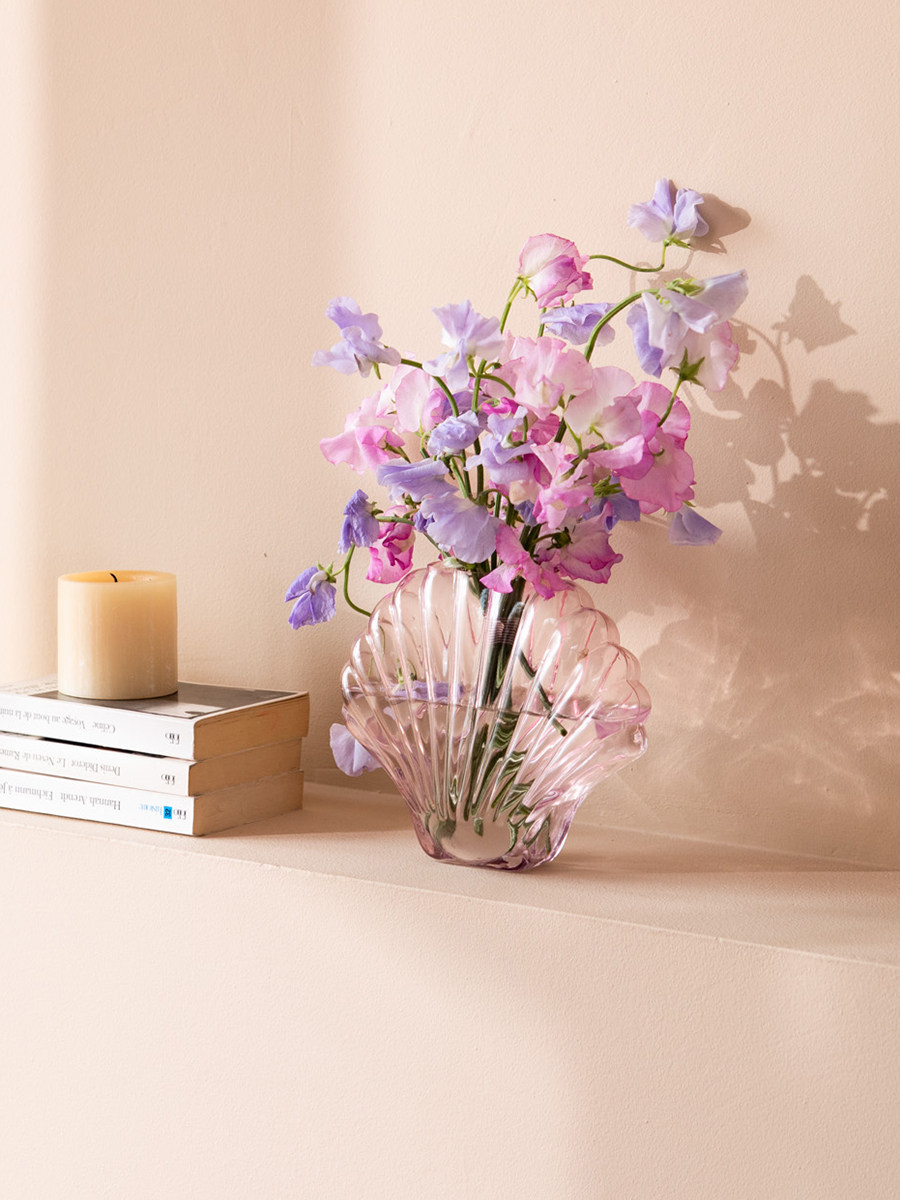 DOIY Spanish shell vase creative design gift home bedroom Nordic glass flower arrangement delicate flower device