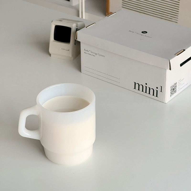 Spot AHD Jade glass Mark cup Middle style Korean style in retro jade coffee milk glass living room