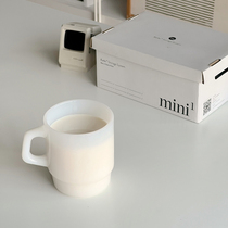 Spot AHD milk jade glass mug ancient style Korean ins retro jade color coffee milk glass living room