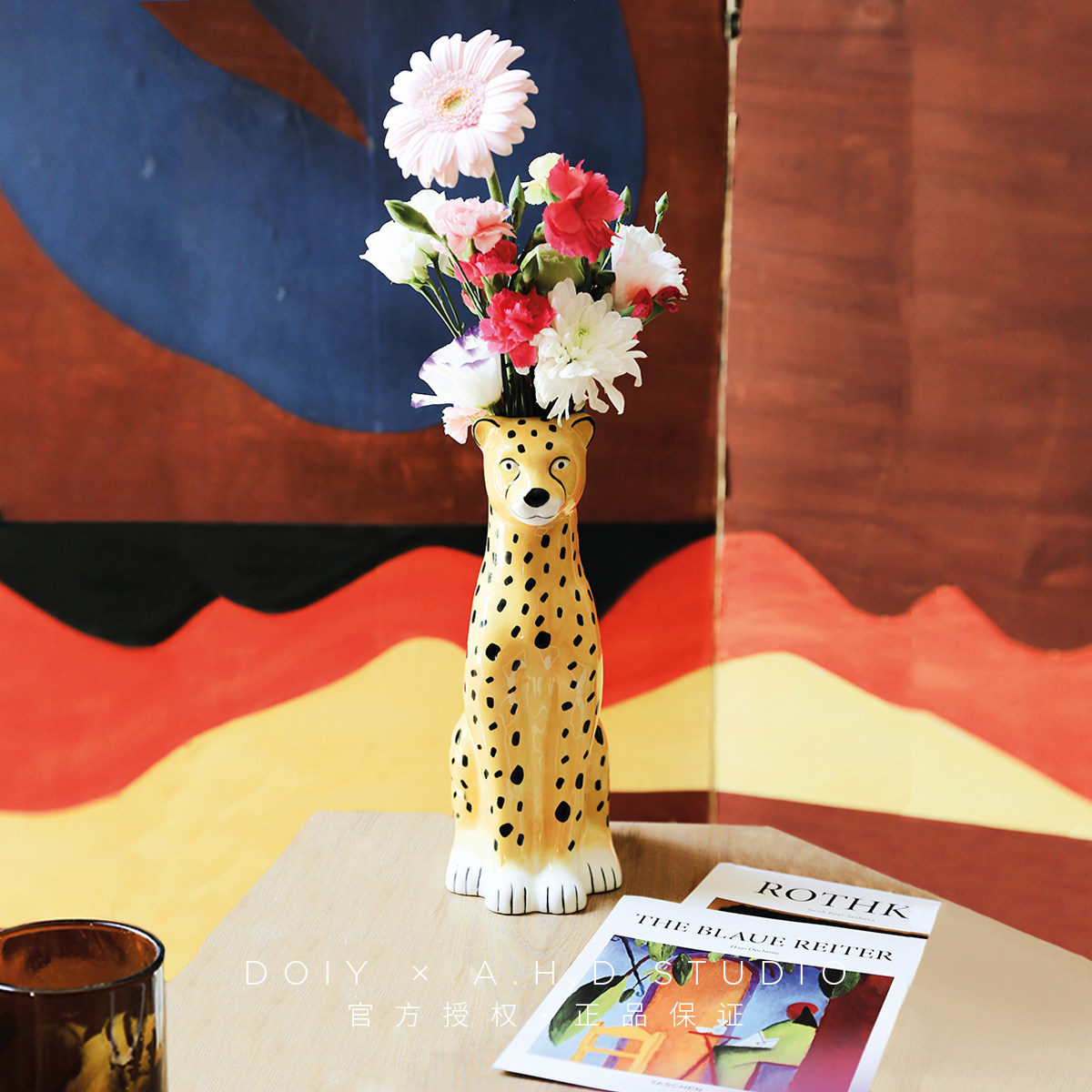 DOIY spot Spanish vase art flower - jacket ceramic flower flower creative fitting home living room gift