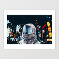  Spot｜AHD｜Seamless｜Lost New York Times Square astronaut｜American imported decorative painting