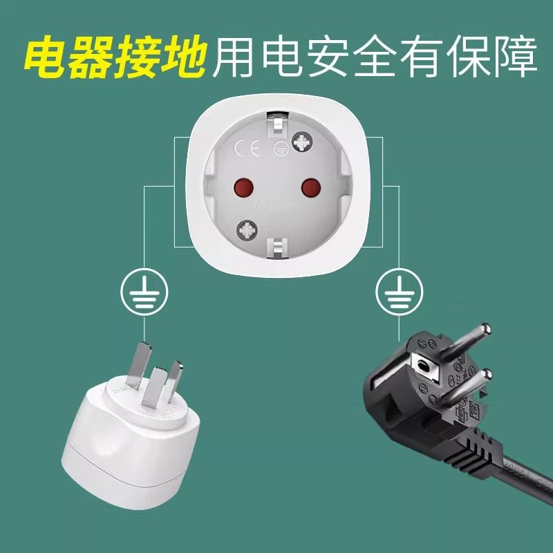 European Standard German Standard to National Standard Round Plug Adapter for Korea, Germany, Europe, Russia, Foreign Sockets, for Use in China