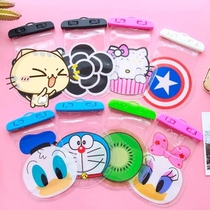 Hot spring seaside outdoor sports swimming wading new sealed transparent waterproof mobile phone bag cute cartoon moisture-proof bag