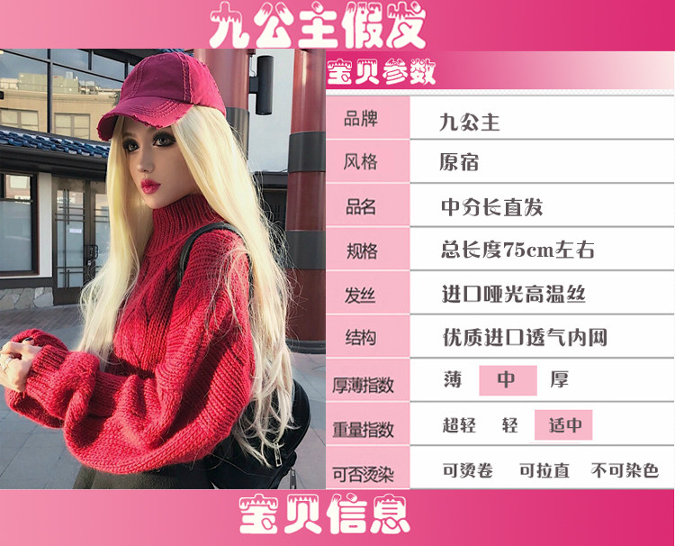 Perruque Long cheveux raides - Ref 2614014 Image 7