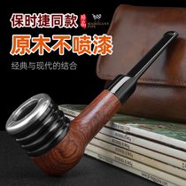 Solid wood pipe handmade smoke pot Old-fashioned portable mahogany red sandalwood pipe male tobacco accessories Filter pipe tobacco