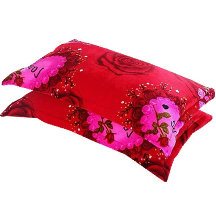 Mùa đông dày nhung gối che gối nhung mặt gối bao gồm một cặp flannel 48 * 74 - Gối trường hợp