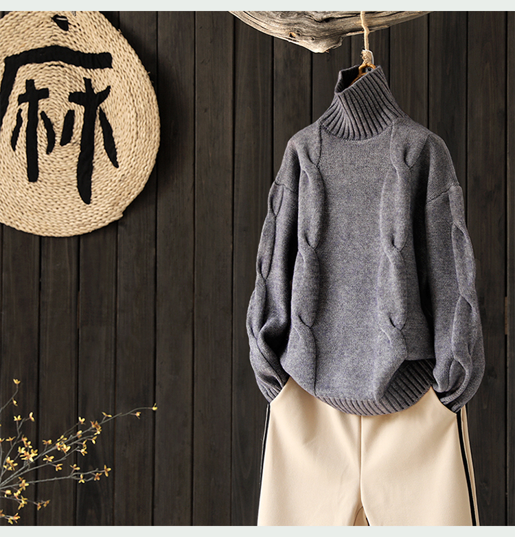 [Giải phóng mặt bằng vào cuối mùa 2 giá nửa] áo len cao cổ lười mùa đông áo len dày dày áo len thoi trang cong so
