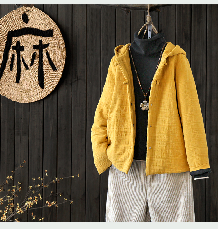 [Kết thúc mùa giải 6,8 lần] kết cấu bông nhồi bông khóa áo trùm đầu bông độn áo khoác ngắn nữ áo phao lông vũ nữ dáng ngắn