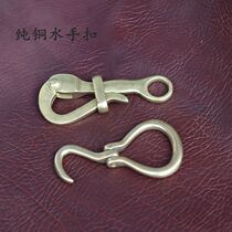 Belt buckle pure copper brass waist buckle American retro card machine personality pants with head clip strap accessories