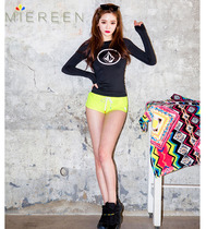 Koreas new yoga black tight pattern surfing sports fitness Conservative long sleeve sunscreen diving suit swimsuit women