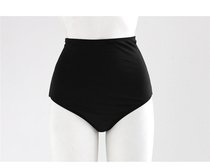 High-waisted breifs belly conservative solid color Tibetan black bottoming safety anti-light four-corner elastic shorts women