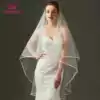 Liyuan factory new wedding veil short simple net red photo travel fine edging plain face veil cover
