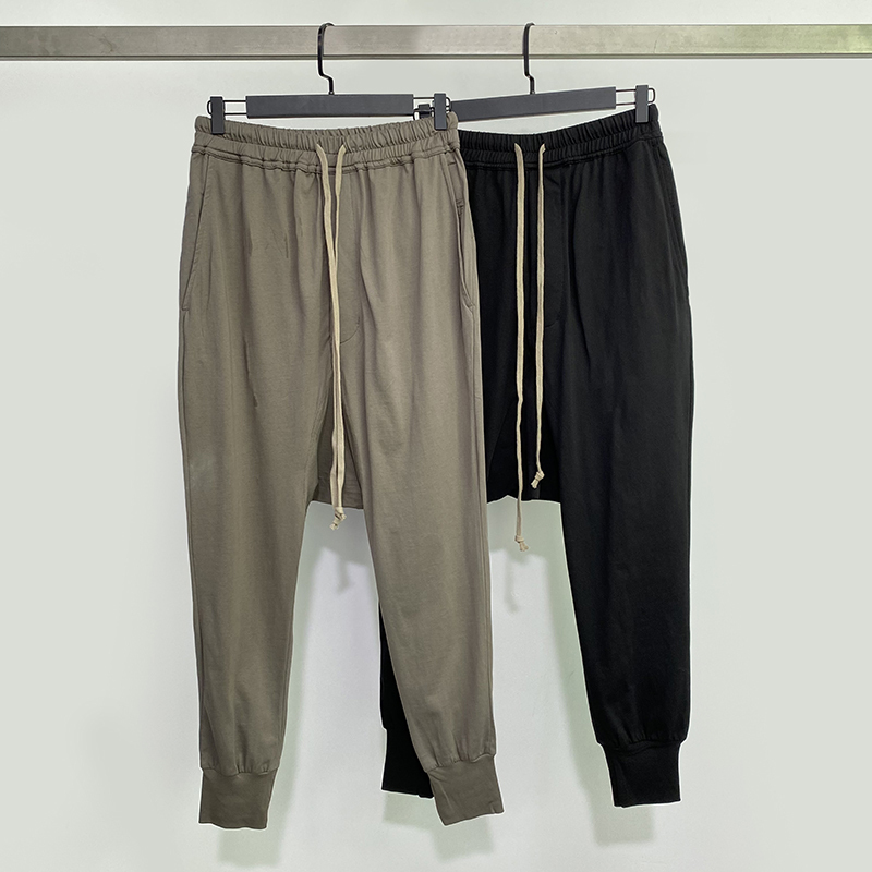 Dark Ro Classic Spring/Summer Thin Material Plain Weave High-Quality Workmanship Harem Drop-Crotch Casual Pants Unisex