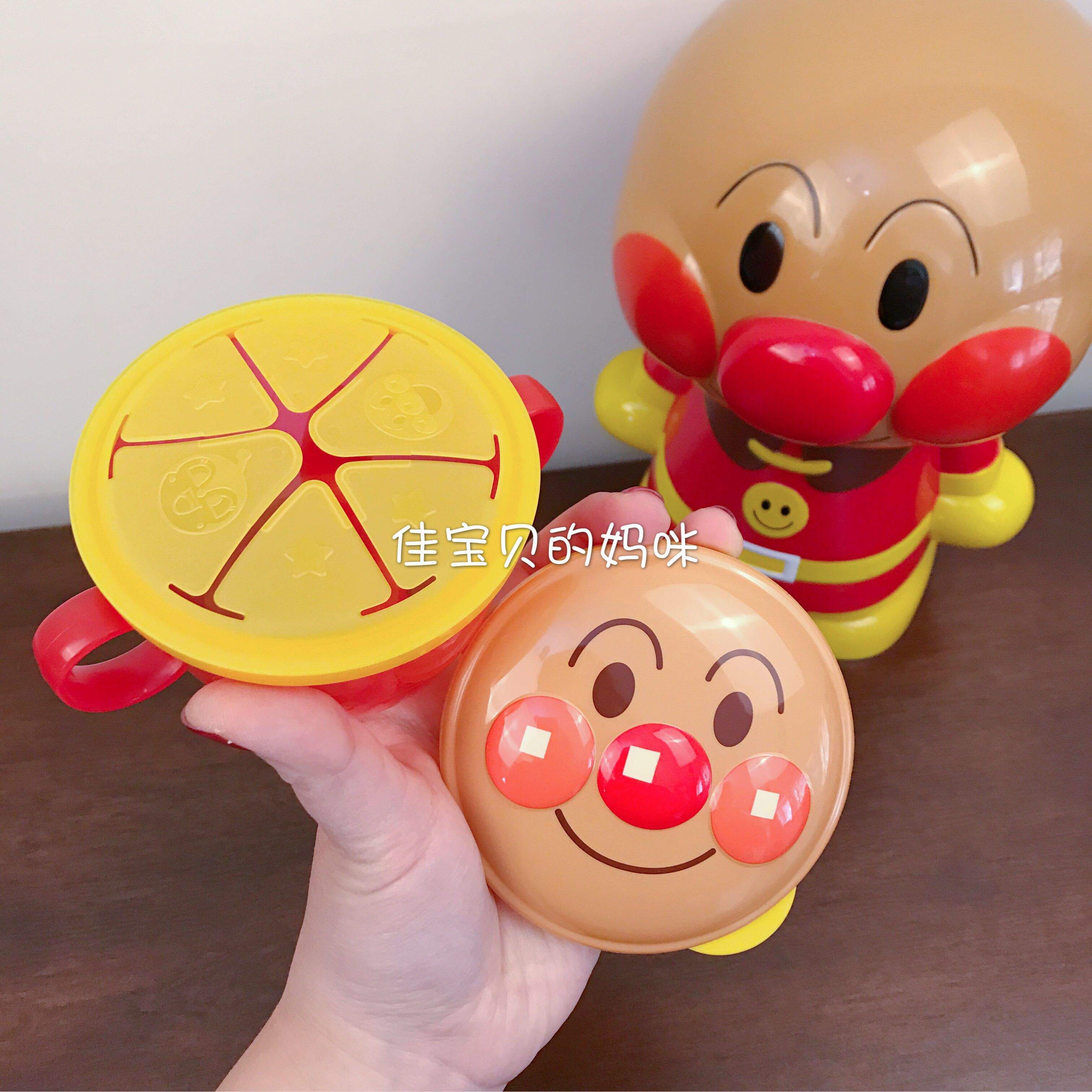 Spot Japanese bread Superman Children snacks box Baby snacks Bowl Anti Spill Spilled Double Ear Cups With Lid Cutlery Bowl