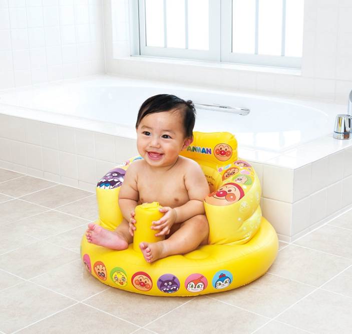 Anpanman baby learning seat small sofa inflatable baby learning seat portable dining chair foldable