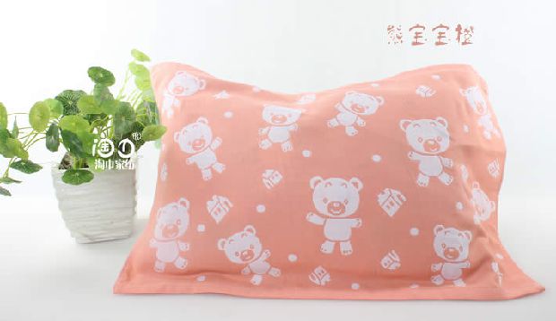 Phim hoạt hình bông trẻ em gối trẻ em khăn gạc mềm mại và thoáng khí cho bé mẫu giáo 35X50cm 5 áo gối