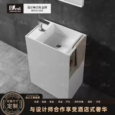 Artificial stone washbasin column washbasin column basin Square vertical floor washbasin Balcony washbasin Custom basin