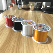 Beaded red non-elastic fishing line beaded transparent crystal line Black Fish silk thread gold woven ring ring mouth