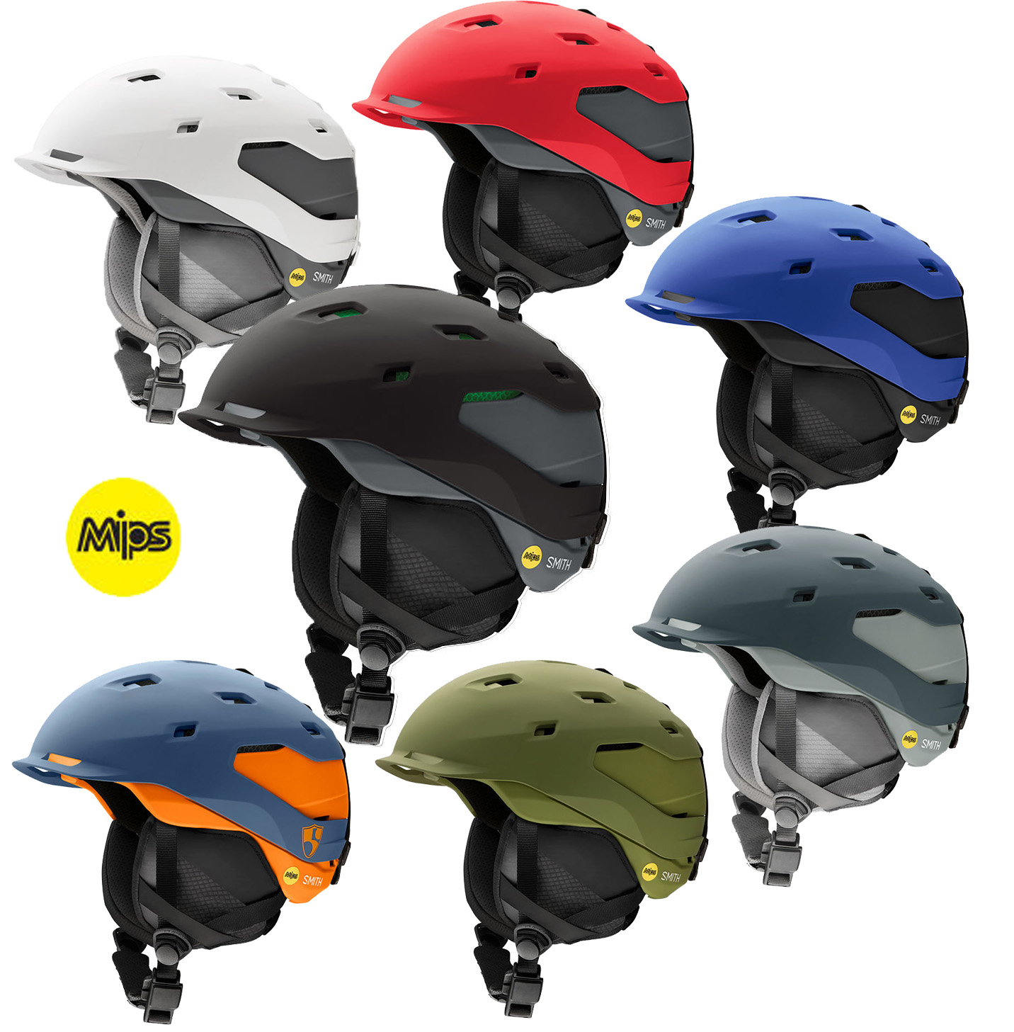 (Snow helmet brand name)The United States SMITH Quantum MIPS master level men's and women's ski helmets have oversized models