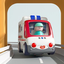 Huile ambulance childrens simulation doctor toy set play house boys and girls role-playing baby puzzle