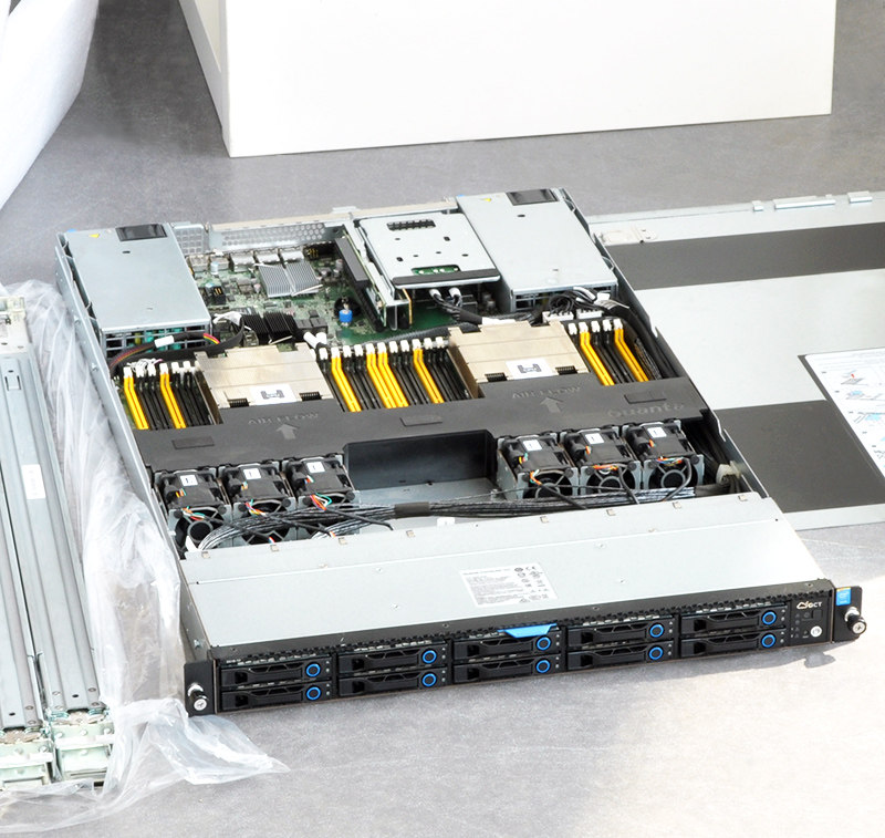 Quanta 1U Server D51B XEON E5 V3 V4 DDR4 Memory 10-bay 750W Redundancy