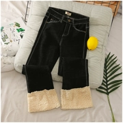 Ưu đãi đặc biệt Mùa thu mới sản phẩm thắt lưng denim thun quần âu quần jeans ống rộng sang trọng 20661 # 1