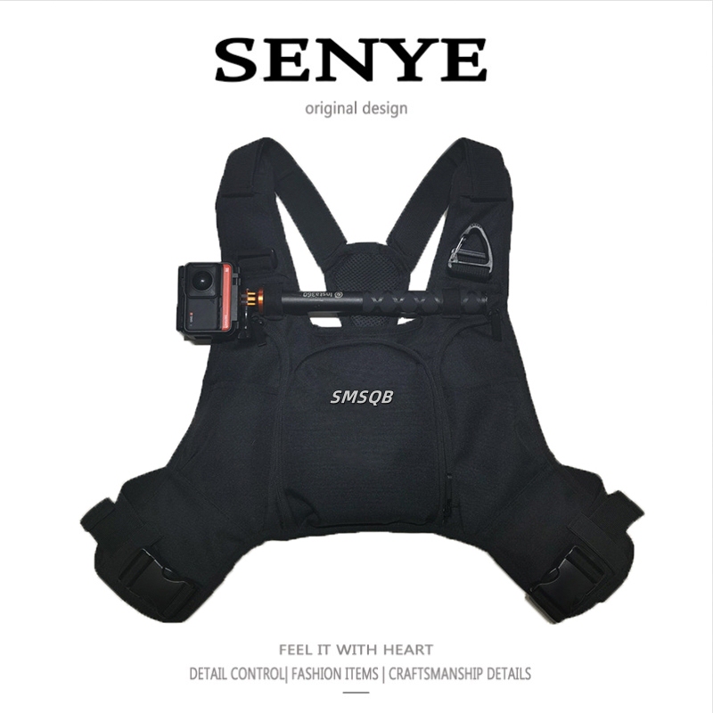 American-Style Ski Chest Bag, Single and Double Board Sports Vest, Unisex Vest Bag, Functional Tactical Vest Bag, Trendy Brand