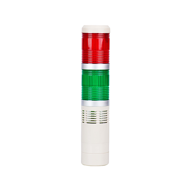 LASEEM machine tool alarm light LED flashing with sound type LED-502-W2J two-color alarm light DC24V