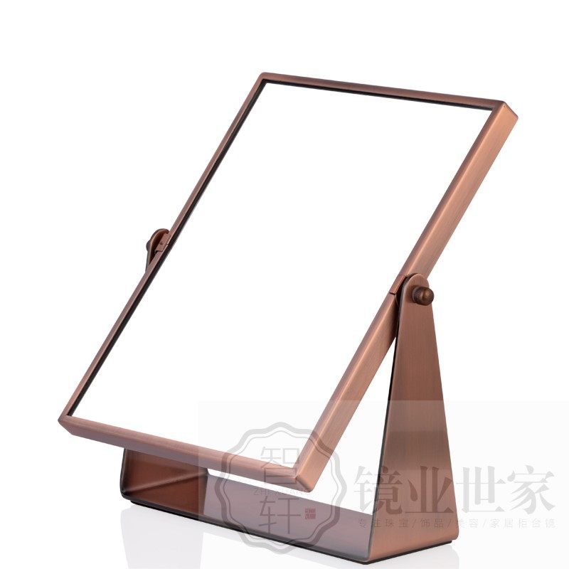 Double-sided HD counter mirror Glasses shop table mirror gold shop try on mirror table makeup mirror Jewelry special mirror