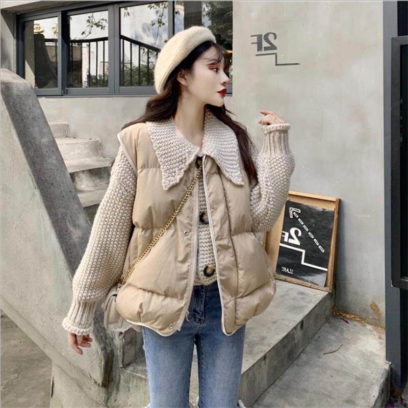 Tide sweater vests two pieces of suit girls 2022 autumn and winter new fragrance fame coat small man coat
