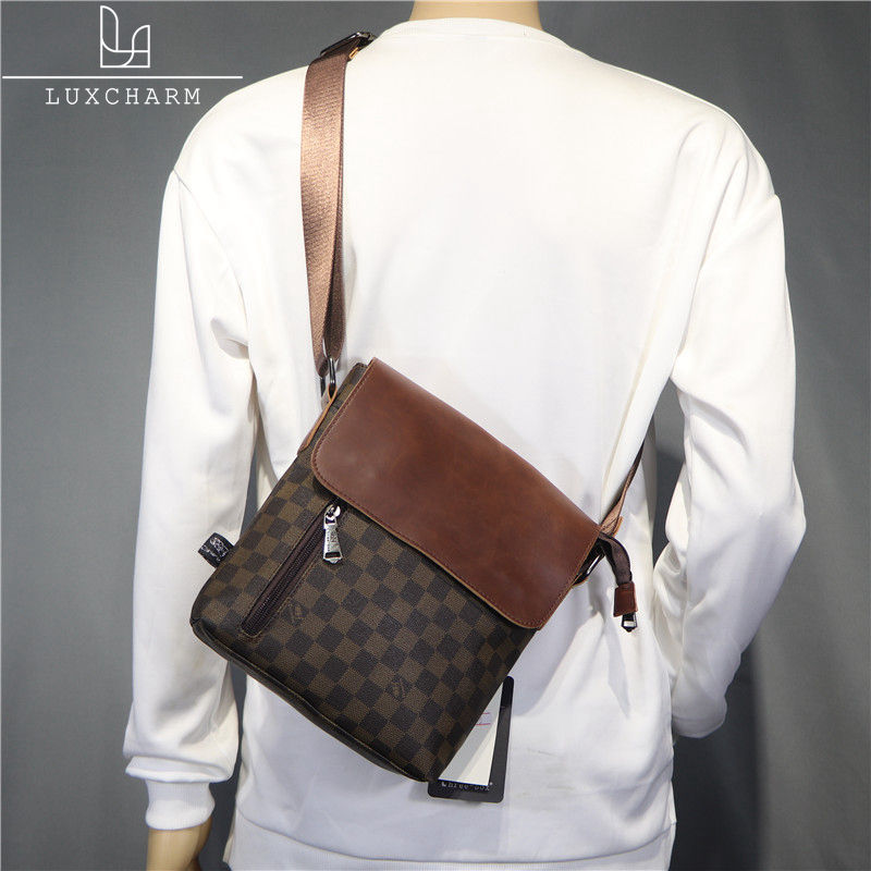 2021 New Men's Bag Fashion Bag Bag Zipping Casual Bag Cover Roll Business Men's Bag Sabble