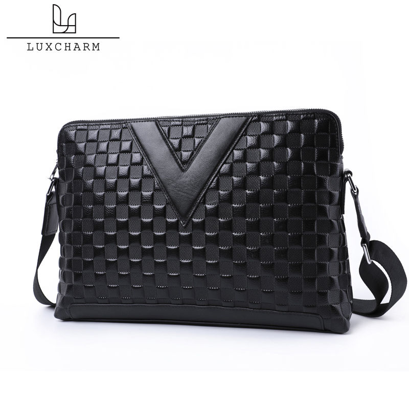 2021 new men's single shoulder bag fashion trend business bag casual cow leather male bag embossed soft leather satchel bag