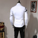 2024 spring new trendy youth business casual tiger print shirt men's long-sleeved slim-fitting non-ironing shirt