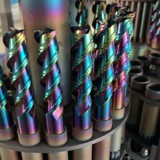 2F3F colourful tungsten steel milling cutter aluminum special tungsten steel milling cutter wear resistant specifications are complete