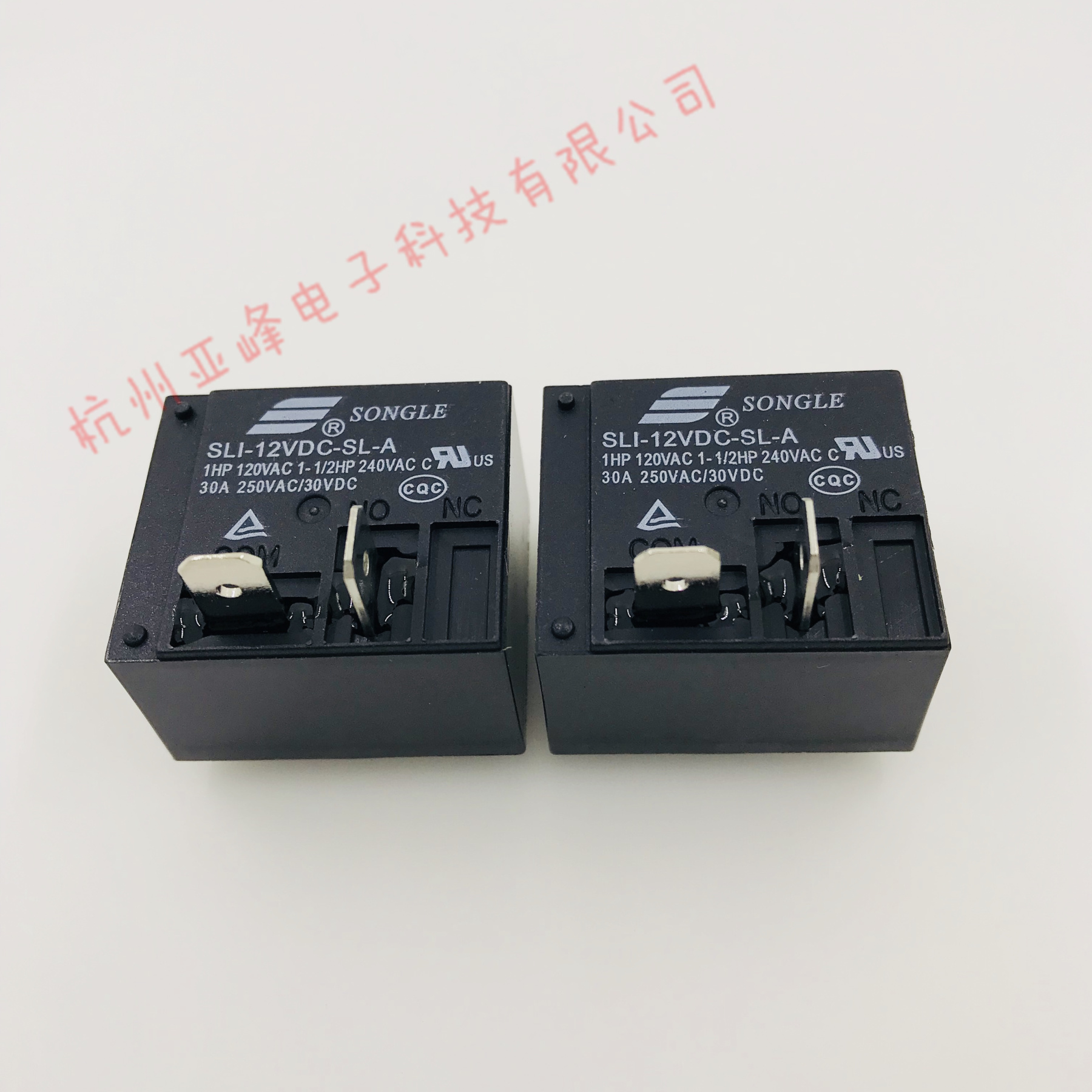 The SLI-12VDC-SL-A group of Songle Relay SLI-A normally opens 4 feet 30A250VAC T93 HF2160