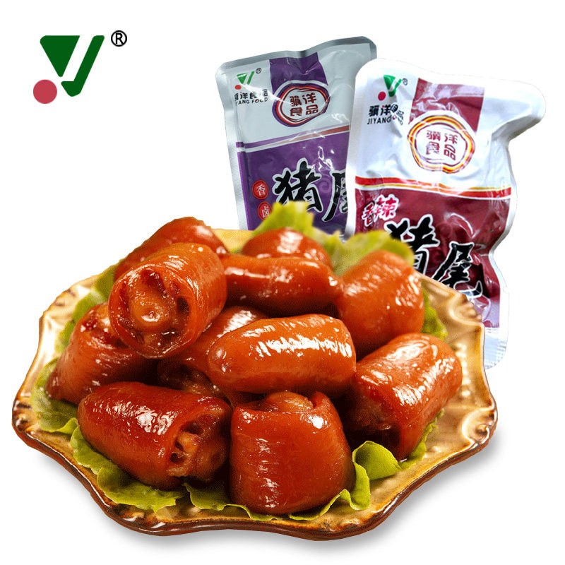 Jiyang Braised Pig Tail 500g Vacuum Independent Small Package Pig Tail Spicy Braised New Year's Eve Specialty Snacks