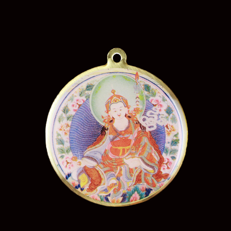 Tibetan Secret Square Padmasambhava Master Single Statue Chapter Buddha Statue Taiwan Fashion Necklace Pendant Pendant
