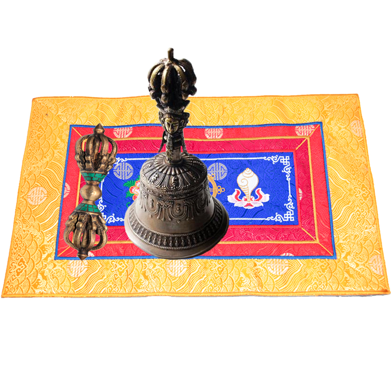 Tibetan Secret Workshop Buddhist supplies Vajra Bell Vajra pestle mat non-slip can be customized large and small style ornaments